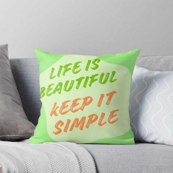 Item preview, Life Is Beautiful – Keep It Simple  Positive Brush Typography designed and sold by NilofaDesigns.