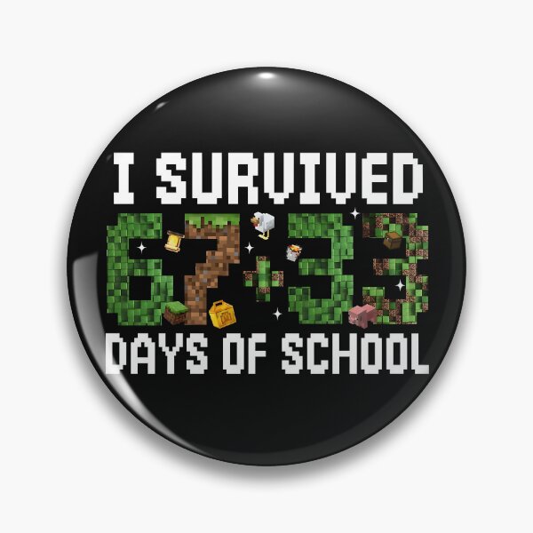 Item preview, I Survived 67+33 Days of School T-Shirt – Pixel Math Gamer Kids Design designed and sold by thudoando.