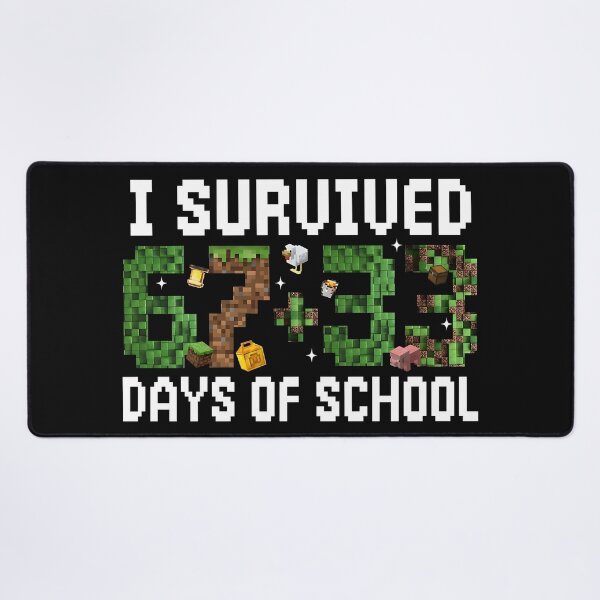 Item preview, I Survived 67+33 Days of School T-Shirt – Pixel Math Gamer Kids Design designed and sold by thudoando.
