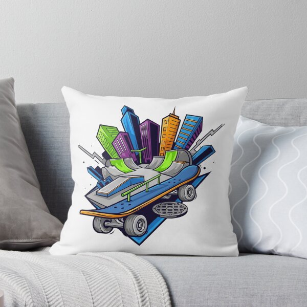 Item preview, Skatepark in the middle of a vibrant, neon-lit metropolis designed and sold by VerizalShop.