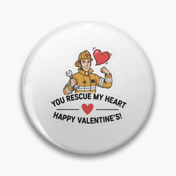 Item preview, You Rescue My Heart – Firefighter Valentine’s Day Love Design designed and sold by Gurjeetpixelart.