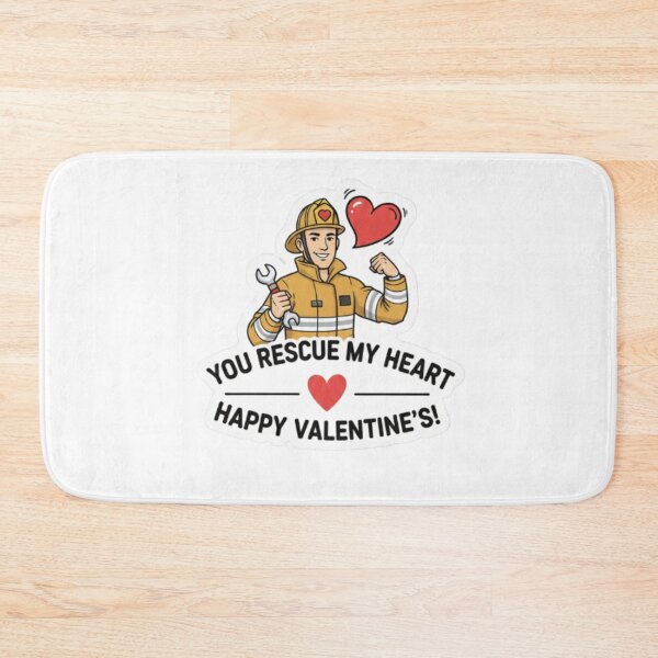 Item preview, You Rescue My Heart – Firefighter Valentine’s Day Love Design designed and sold by Gurjeetpixelart.