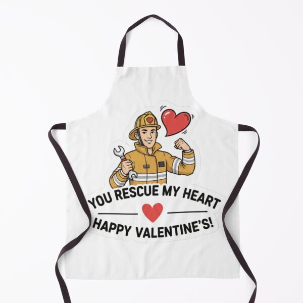 Item preview, You Rescue My Heart – Firefighter Valentine’s Day Love Design designed and sold by Gurjeetpixelart.