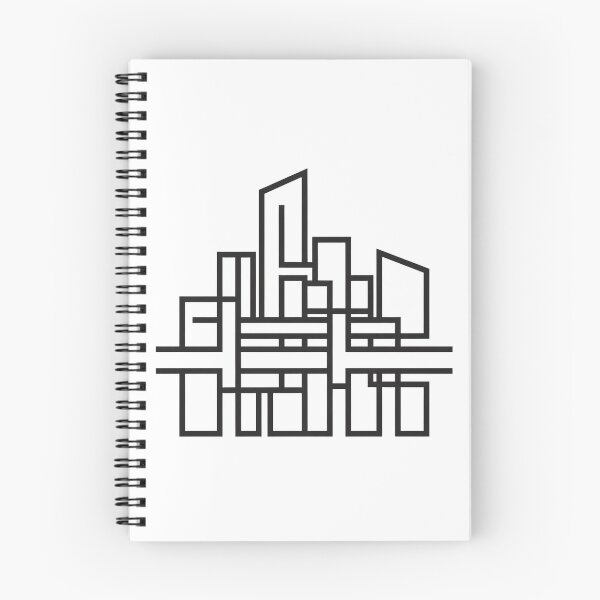 Item preview, Futuristic city outline on a black background designed and sold by VerizalShop.