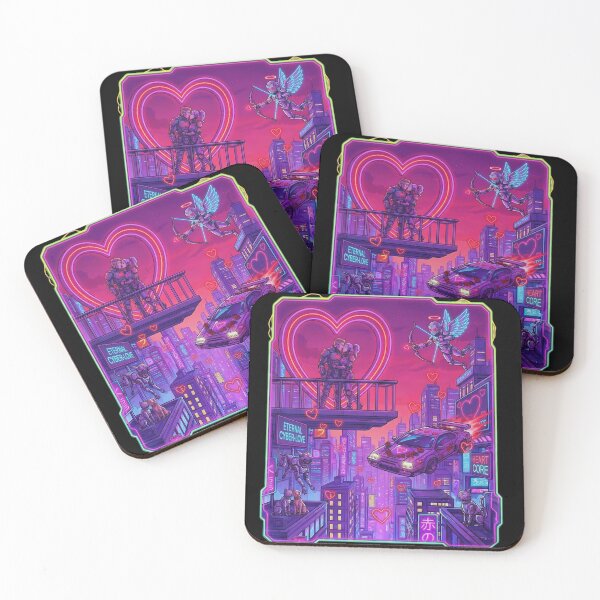 Item preview, Eternal Cyber-Love Neon Valentine designed and sold by Ryanix.
