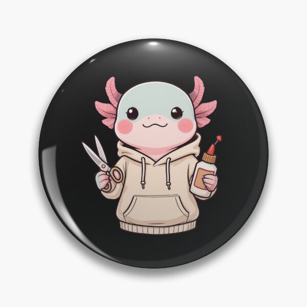Item preview, Craft Lover Axolotl – DIY Creative Hobby Illustration designed and sold by ColorSplash123.