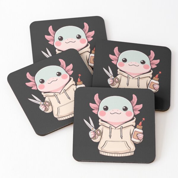 Item preview, Craft Lover Axolotl – DIY Creative Hobby Illustration designed and sold by ColorSplash123.