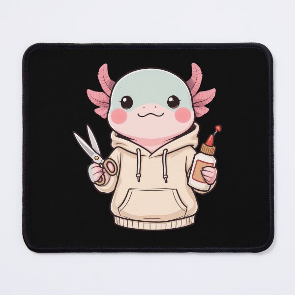 Item preview, Craft Lover Axolotl – DIY Creative Hobby Illustration designed and sold by ColorSplash123.