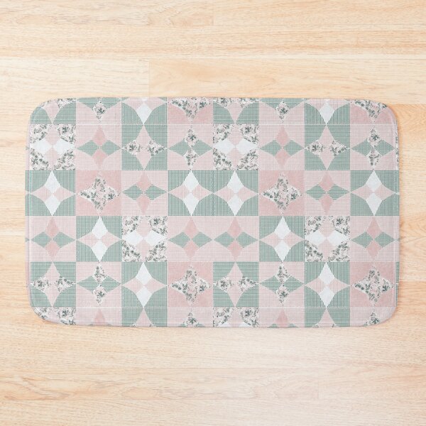 Item preview, Fabric in Retro Country Chicken Feed Sack Cheater Quilt - Pink & Teal Green Gingham designed and sold by LoveAlways-AEP.