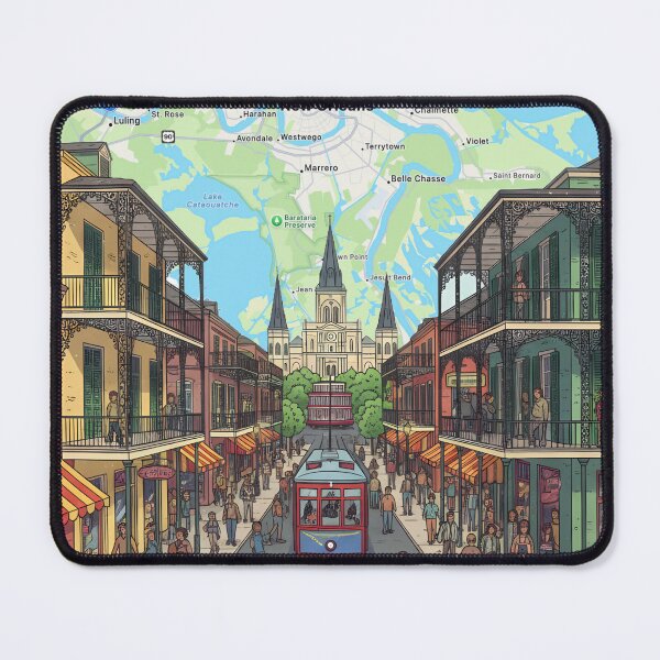 Item preview, New Orleans Print | French Quarter Travel Poster Wall Art | Louisiana City Illustration | Jazz Culture Decor designed and sold by shopcanva.