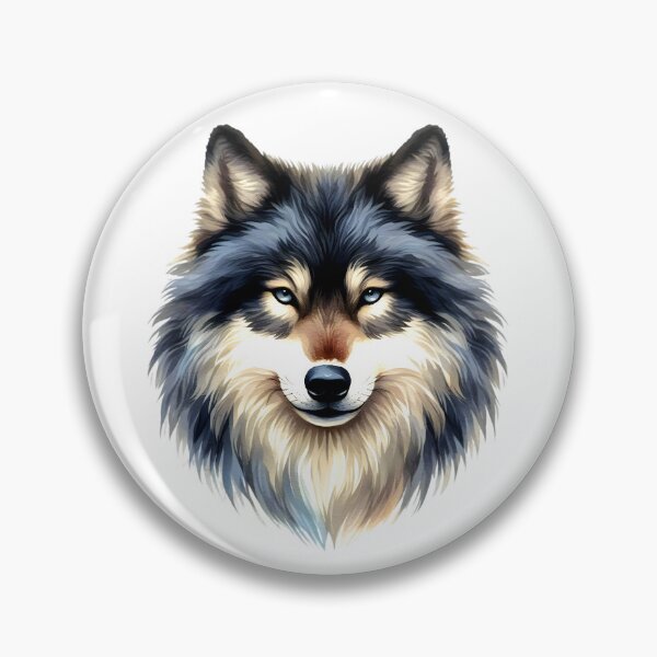 Item preview, Blue-Gray Wolf Face Graphic Art Design designed and sold by DEC02.