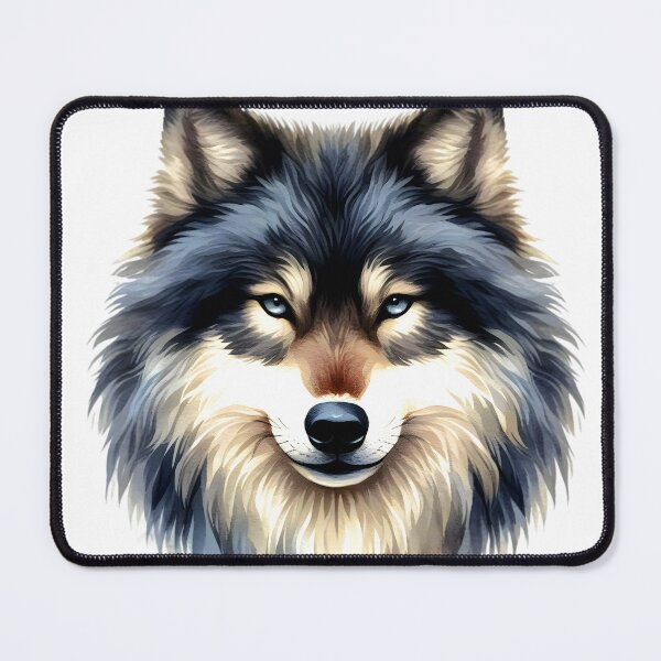 Item preview, Blue-Gray Wolf Face Graphic Art Design designed and sold by DEC02.