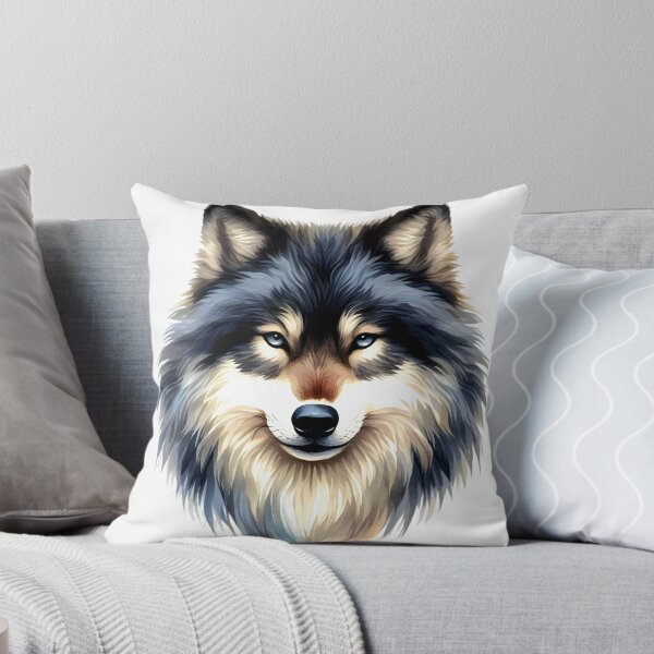 Item preview, Blue-Gray Wolf Face Graphic Art Design designed and sold by DEC02.