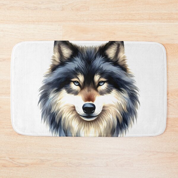 Item preview, Blue-Gray Wolf Face Graphic Art Design designed and sold by DEC02.