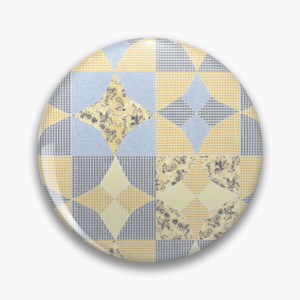Item preview, Retro Country Feed Sack Hand Stitched Cheater Quilt - Sunny Gingham & Chickens  designed and sold by LoveAlways-AEP.