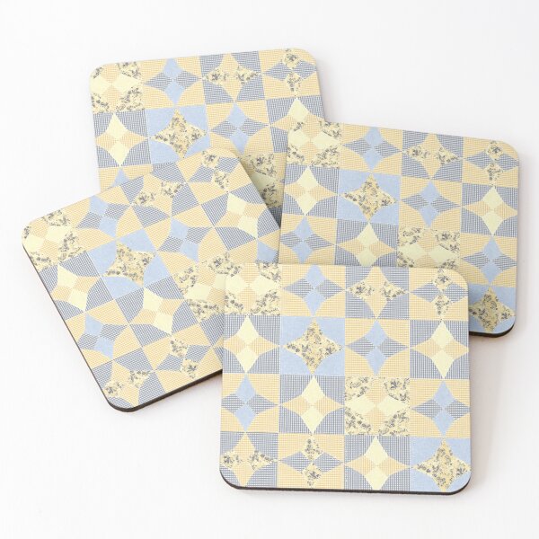 Item preview, Retro Country Feed Sack Hand Stitched Cheater Quilt - Sunny Gingham & Chickens  designed and sold by LoveAlways-AEP.