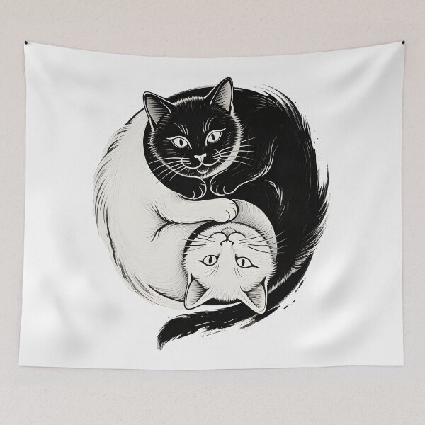 Item preview, tai chi cat Yin–Yang Tai Chi cat concept designed and sold by Uglyandcute.