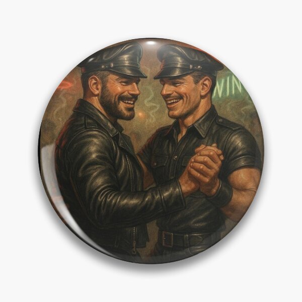 Item preview,  Vintage Gay Leather Birthday San Francisco - Let's Dance Tom of Finland Tribute Gay Pride Design designed and sold by ItsAKinkThing.
