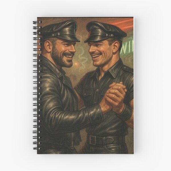 Artikelvorschau, Vintage Gay Leather Birthday San Francisco - Let's Dance Tom of Finland Tribute Gay Pride Design entworfen und verkauft von ItsAKinkThing.
