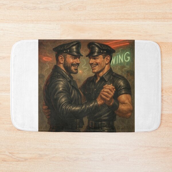 Item preview,  Vintage Gay Leather Birthday San Francisco - Let's Dance Tom of Finland Tribute Gay Pride Design designed and sold by ItsAKinkThing.