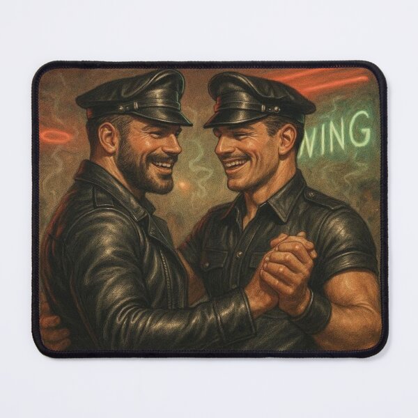 Item preview,  Vintage Gay Leather Birthday San Francisco - Let's Dance Tom of Finland Tribute Gay Pride Design designed and sold by ItsAKinkThing.