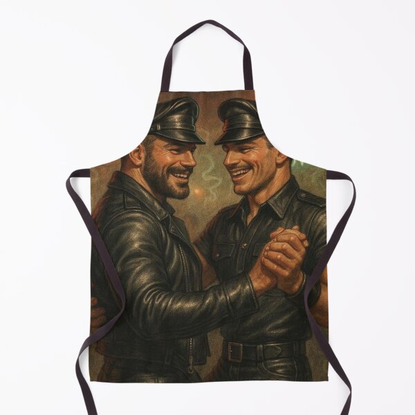 Item preview, Vintage Gay Leather Birthday San Francisco - Let's Dance Tom of Finland Tribute Gay Pride Design designed and sold by ItsAKinkThing.