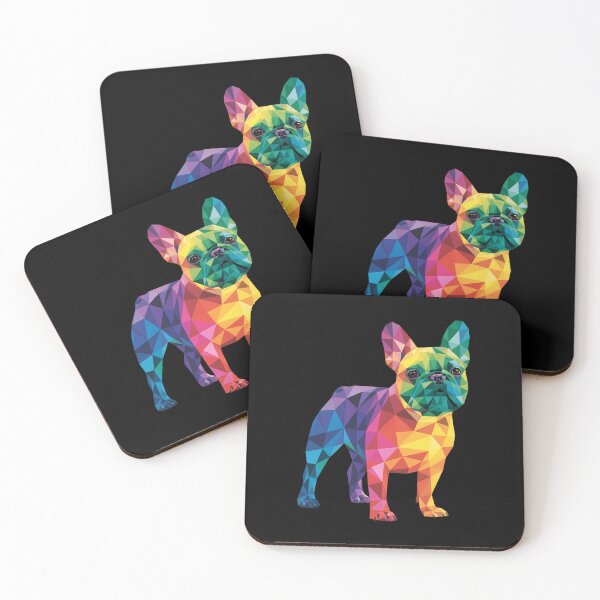 Item preview, French Bulldog Gay Pride LGBT Rainbow Flag Polygon LGBTQ designed and sold by FaithAbbott.