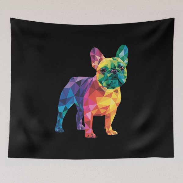 Item preview, French Bulldog Gay Pride LGBT Rainbow Flag Polygon LGBTQ designed and sold by FaithAbbott.