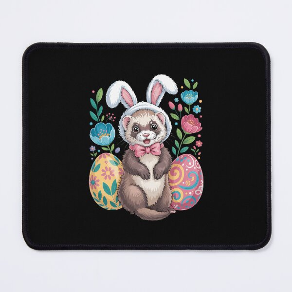 Item preview, Easter Ferret Cosplay Bunny Hunting Colorful Eggs designed and sold by FaithAbbott.
