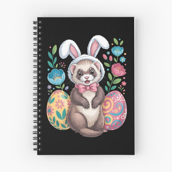 Item preview, Easter Ferret Cosplay Bunny Hunting Colorful Eggs designed and sold by FaithAbbott.
