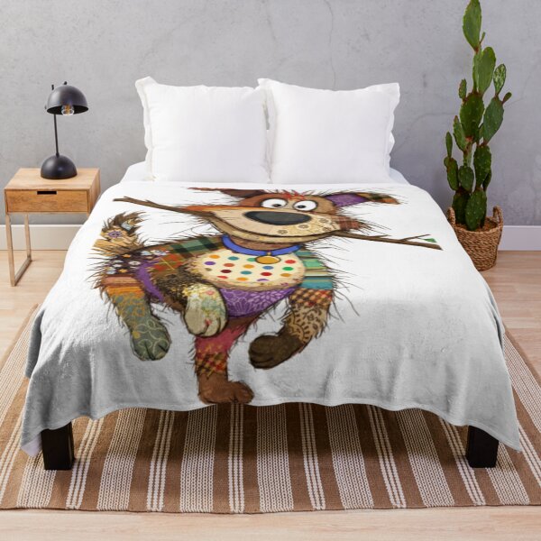 Item preview, Cute Patchwork Dog Illustration – Whimsical Mixed Media Puppy Art designed and sold by Gurjeetpixelart.