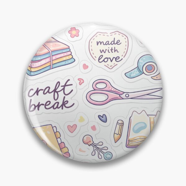 Item preview, Cozy Craft Break Pastel Sticker Sheet DIY Creative Art designed and sold by goodcrystals.