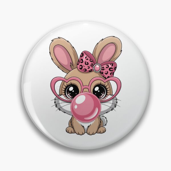 Item preview, Cute Bunny Rabbit Face Leopard Glasses Girl Happy Easter Day designed and sold by FaithAbbott.