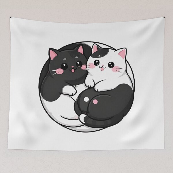 Item preview, tai chi cat Yin–Yang Tai Chi cat concept designed and sold by Uglyandcute.