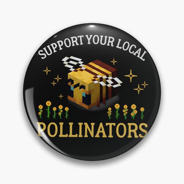 Item preview, Support Your Local Pollinators T-Shirt – Pixel Bee Gamer Nature Design designed and sold by thudoando.
