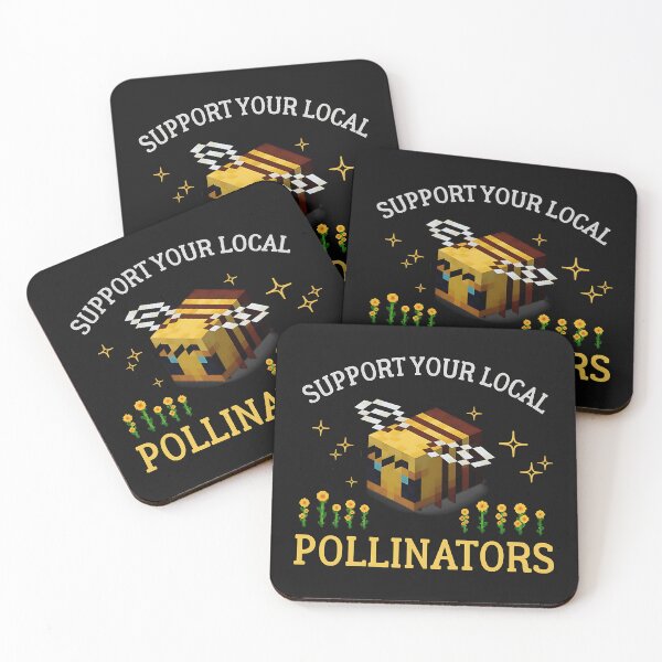 Item preview, Support Your Local Pollinators T-Shirt – Pixel Bee Gamer Nature Design designed and sold by thudoando.