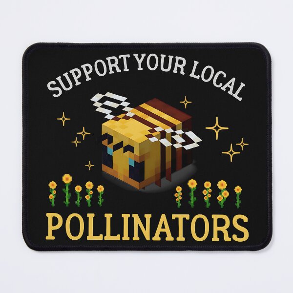 Item preview, Support Your Local Pollinators T-Shirt – Pixel Bee Gamer Nature Design designed and sold by thudoando.