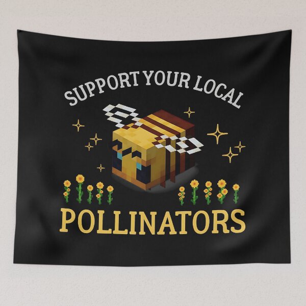 Item preview, Support Your Local Pollinators T-Shirt – Pixel Bee Gamer Nature Design designed and sold by thudoando.