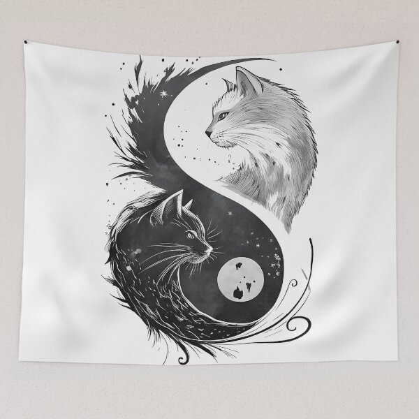 Item preview, tai chi cat Yin–Yang Tai Chi cat concept designed and sold by Uglyandcute.