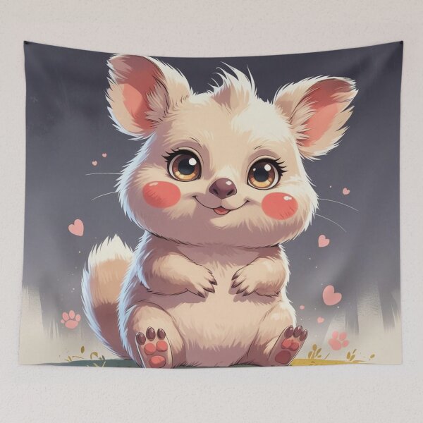 Item preview, Bashful Manga-Style Chibi Quokka designed and sold by Uniquely Yours.
