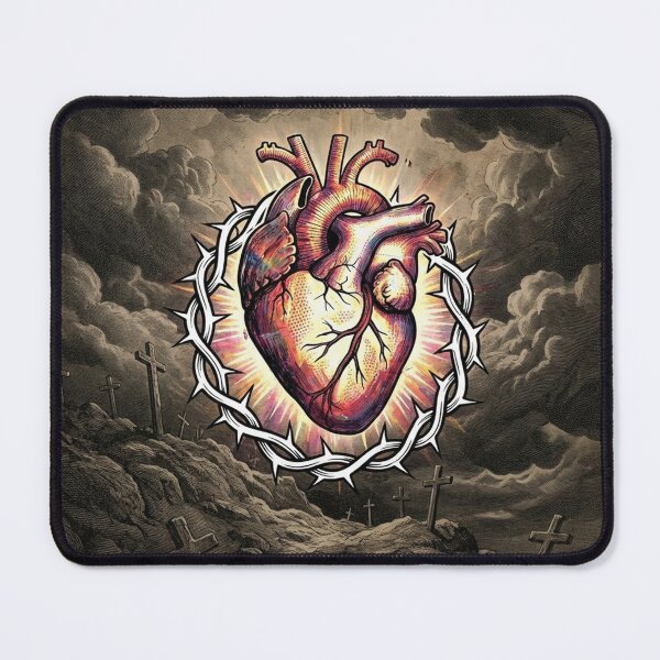 Item preview, Divine Pulse: The Sacred Heart on Calvary designed and sold by StickersArcoiris.