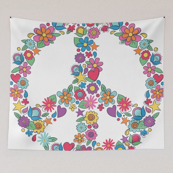 Item preview, Flower Power Peace Symbol - Nuclear Disarmament designed and sold by the-grindilkin.