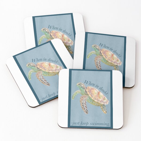 Item preview, “When in doubt-just keep swimming.” Quote designed and sold by Stella & Beth.
