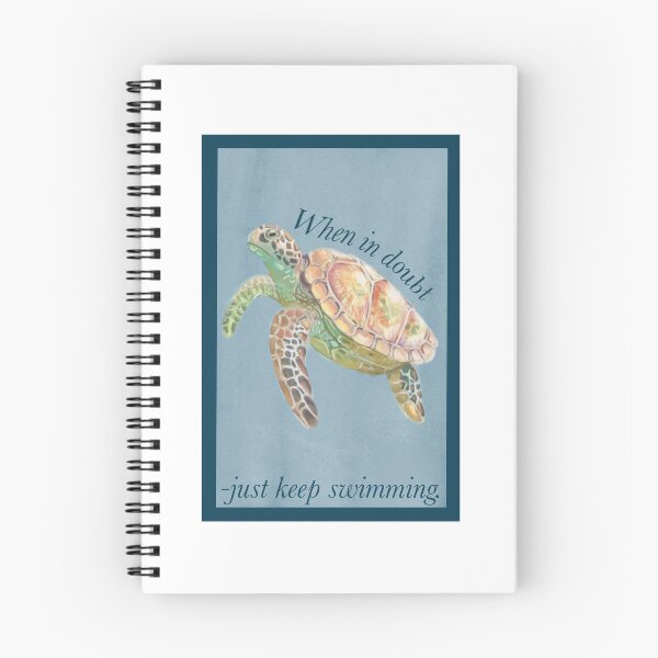 Item preview, “When in doubt-just keep swimming.” Quote designed and sold by Stella & Beth.