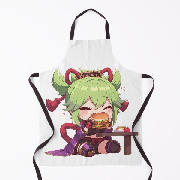 Item preview, Kuki Shinobu Genshin Impact Game Chibi Kawaii Burger Green Hair Cute Snack Joy Anime Girl designed and sold by mildaclairmo.