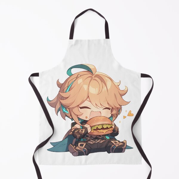 Item preview, Alhaitham Genshin Impact Game Chibi Kawaii Burger Blonde Hair Cute Calm Joy designed and sold by mildaclairmo.