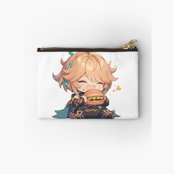 Item preview, Alhaitham Genshin Impact Game Chibi Kawaii Burger Blonde Hair Cute Calm Joy designed and sold by mildaclairmo.