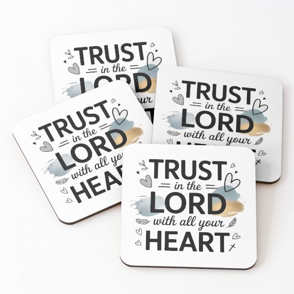 Item preview, Cute Bible Verse, Trust In The Lord With All Your Heart designed and sold by graphic-genie.