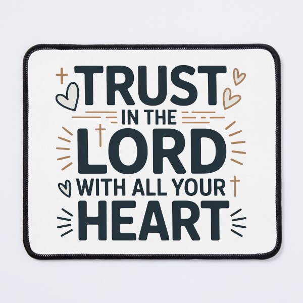 Item preview, Cute Bible Verse, Trust In The Lord With All Your Heart designed and sold by graphic-genie.