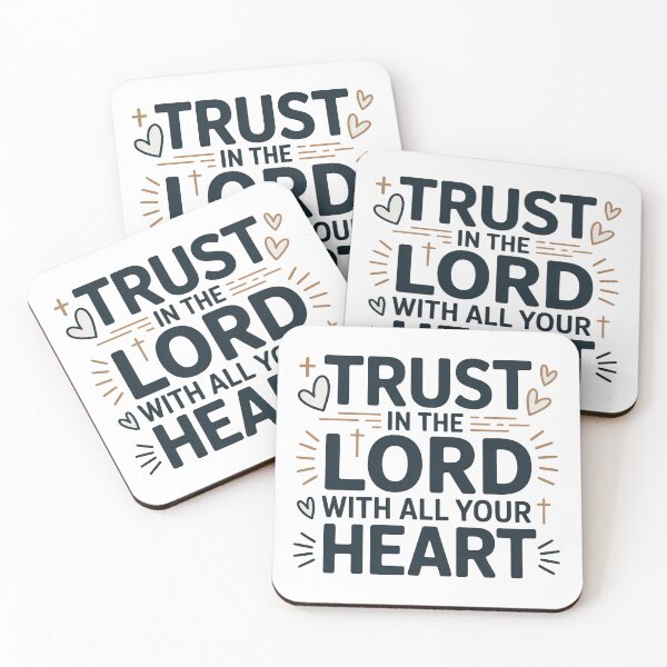 Item preview, Cute Bible Verse, Trust In The Lord With All Your Heart designed and sold by graphic-genie.